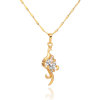 D0210 Fashion Womens Jewelry Gold Plated Zircon Necklace Pendants