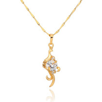 D0210 Fashion Womens Jewelry Gold Plated Zircon Necklace Pendants