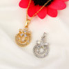 D0235 Fashion Womens Jewelry Gold Plated Zircon Necklace Pendants