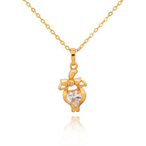 D0291 Fashion Womens Jewelry Gold Plated Zircon Necklace Pendants