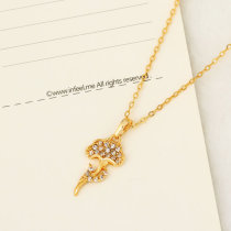 D0299 Fashion Womens Jewelry Gold Plated Zircon Necklace Pendants