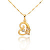D0187 Fashion Womens Jewelry Gold Plated Zircon Necklace Pendants