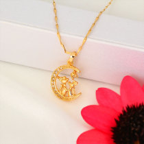 D0072 Fashion Womens Jewelry Gold Plated Zircon Necklace Pendants