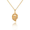 D0266 Fashion Womens Jewelry Gold Plated Zircon Necklace Pendants