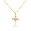 D0082 Fashion Womens Jewelry Gold Plated Zircon Necklace Pendants