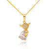 D0332 Fashion Womens Jewelry Gold Plated Zircon Necklace Pendants