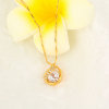 D0320 Fashion Womens Jewelry Gold Plated Zircon Necklace Pendants