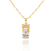 D0308 Fashion Womens Jewelry Gold Plated Zircon Necklace Pendants