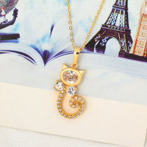 D0295 Fashion Womens Jewelry Gold Plated Zircon Necklace Pendants
