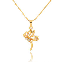 D0280 Fashion Womens Jewelry Gold Plated Zircon Necklace Pendants