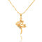 D0280 Fashion Womens Jewelry Gold Plated Zircon Necklace Pendants
