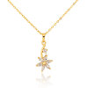 D0272 Fashion Womens Jewelry Gold Plated Zircon Necklace Pendants