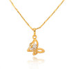 D0141 Fashion Womens Jewelry Gold Plated Zircon Necklace Pendants