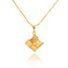 D0282 Fashion Womens Jewelry Gold Plated Zircon Necklace Pendants