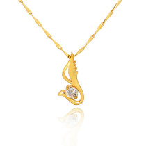 D0185 Fashion Womens Jewelry Gold Plated Zircon Necklace Pendants