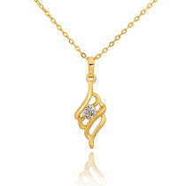 D0089 Fashion Womens Jewelry Gold Plated Zircon Necklace Pendants