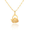 D0043 Fashion Womens Jewelry Gold Plated Zircon Necklace Pendants