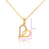 D0003 Fashion Womens Jewelry Gold Plated Zircon Necklace Pendants