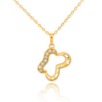 D0220 Fashion Womens Jewelry Gold Plated Zircon Necklace Pendants