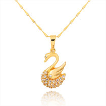 D0294 Fashion Womens Jewelry Gold Plated Zircon Necklace Pendants