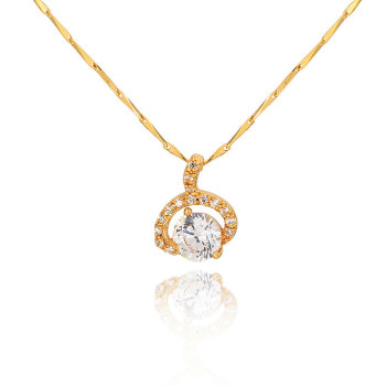 D0321 Fashion Womens Jewelry Gold Plated Zircon Necklace Pendants