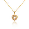 D0417-1 Fashion Womens Jewelry Gold Plated Zircon Necklace Pendants