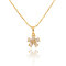 D0426 Fashion Womens Jewelry Gold Plated Zircon Necklace Pendants