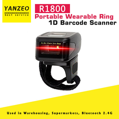 1D Ring Scanner| Yanzeo R1800| Ring Barcode scanner Wireless barcode reader with Bluetooth