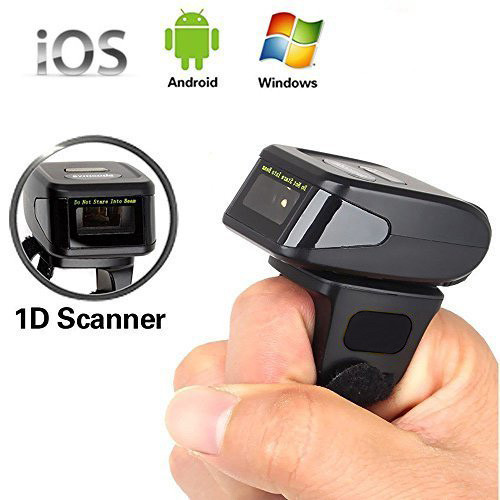 1D Ring Scanner| Yanzeo R1800| Ring Barcode scanner Wireless barcode reader with Bluetooth
