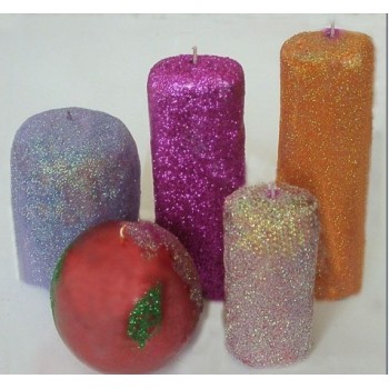 High temperature rainbow glitter powder for crafts candle