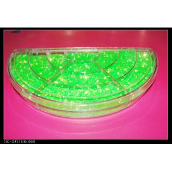 Fine neon green color glitter powder for DIY crafts