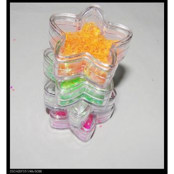 Fine rainbow color  glitter powder for nail polish