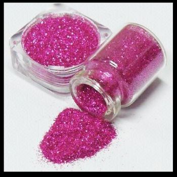 Fine pink color glitter powder for DIY crafts