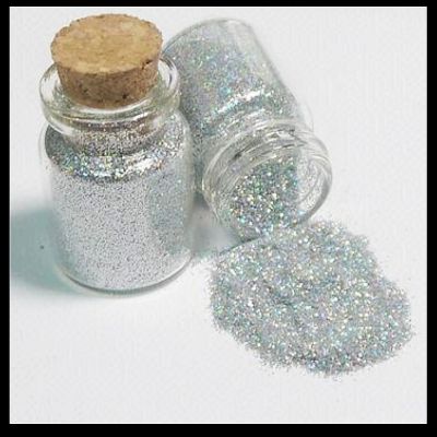 Fine silver color glitter powder for DIY crafts