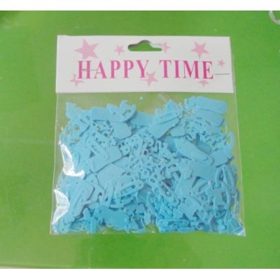 Feeder shape table confetti for Baby's Birthday celebration