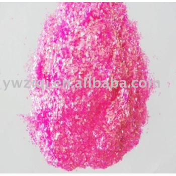 Rainbow Pink color rhombus glitter powder for Christmas crafts decoration