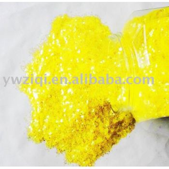 yellow color PET flakes for the party decoration