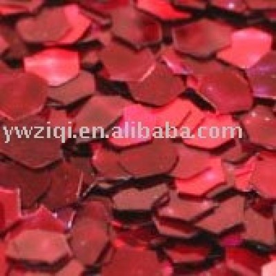 Holographic red glitter powder for crafts
