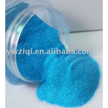 hexagon navy blue color glitter powder product for glass crafts