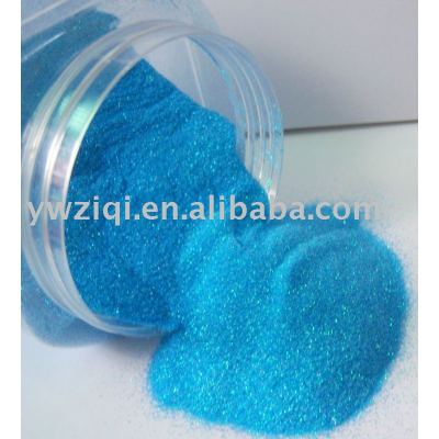 hexagon navy blue color glitter powder product for glass crafts