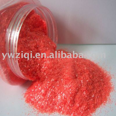 PET rose pink color high temperature hexagon glitter powder