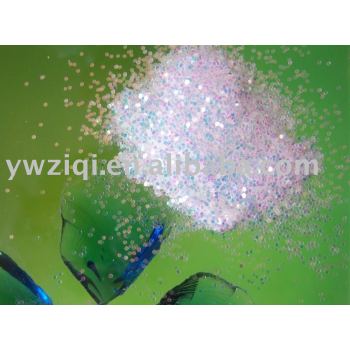 White rainbow color glitter powder for greeting cards