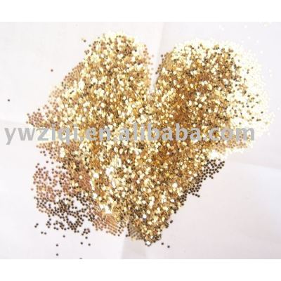 High temperature resistance gold color eco-freindly glitter powder