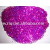 Holographic purple glitter powders in printing card