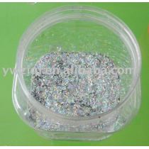 Laser silver color glitter powder for cosmetic