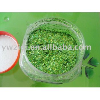 High temperature hologram green color glitter powder for body tatoo