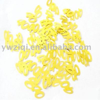 PVC material number confetti for Anniversary