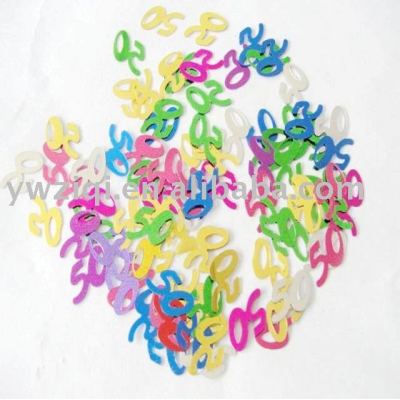 PVC material number party table confetti