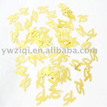 PVC material number paillette for anniversary celebration