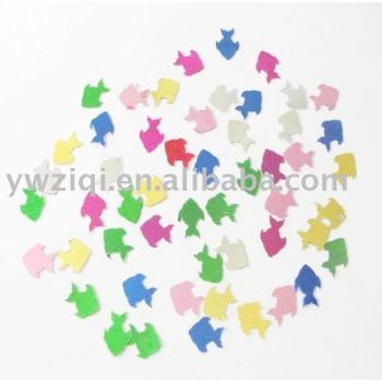 Metallic color fish shape PVC confetti for party decoration